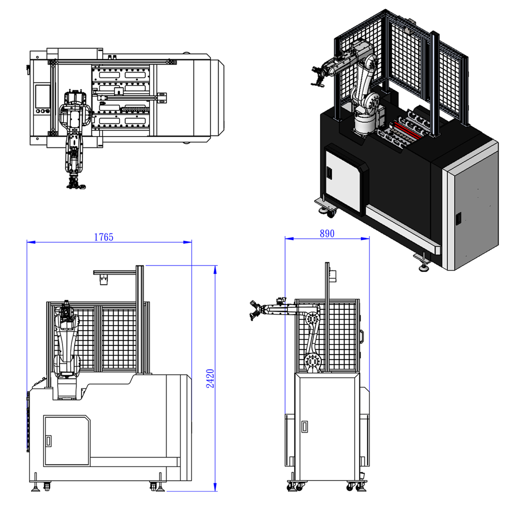 倉儲式手臂1對1上下料系統 WM-003A