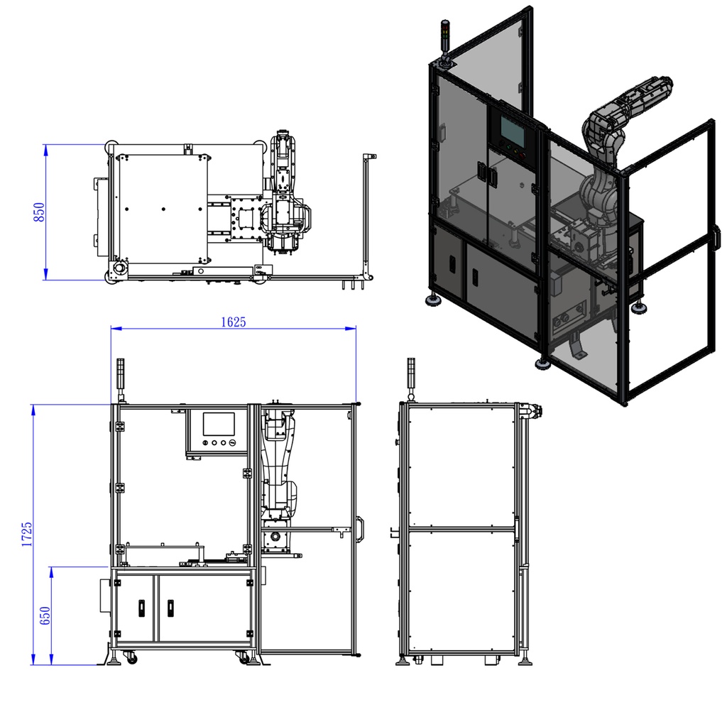 單盤式手臂1對1上下料系統 WM-003B
